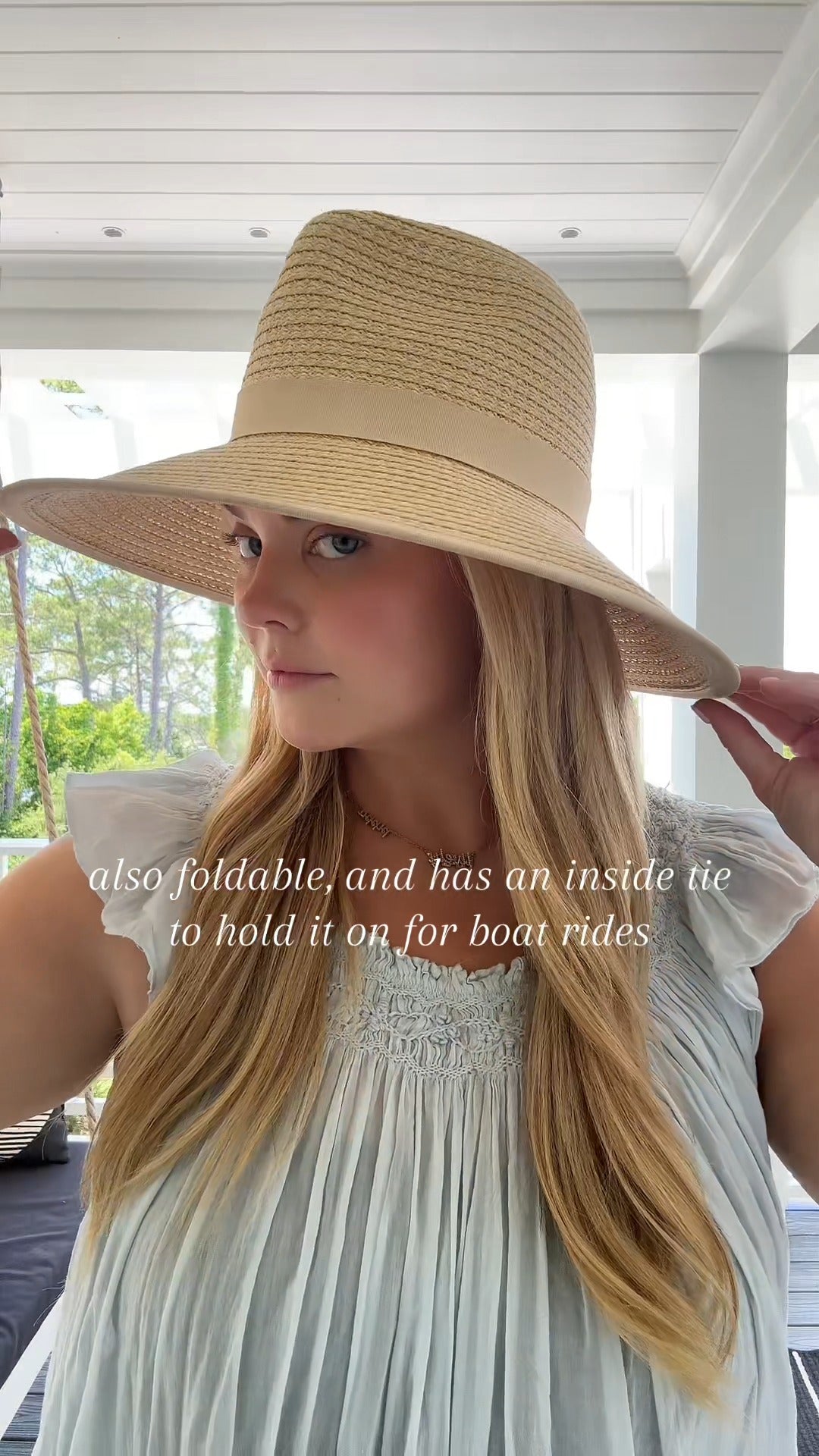 Wide Brim Fedora Straw Sun Hat – Lightweight Summer Beach Hat - WOOLX