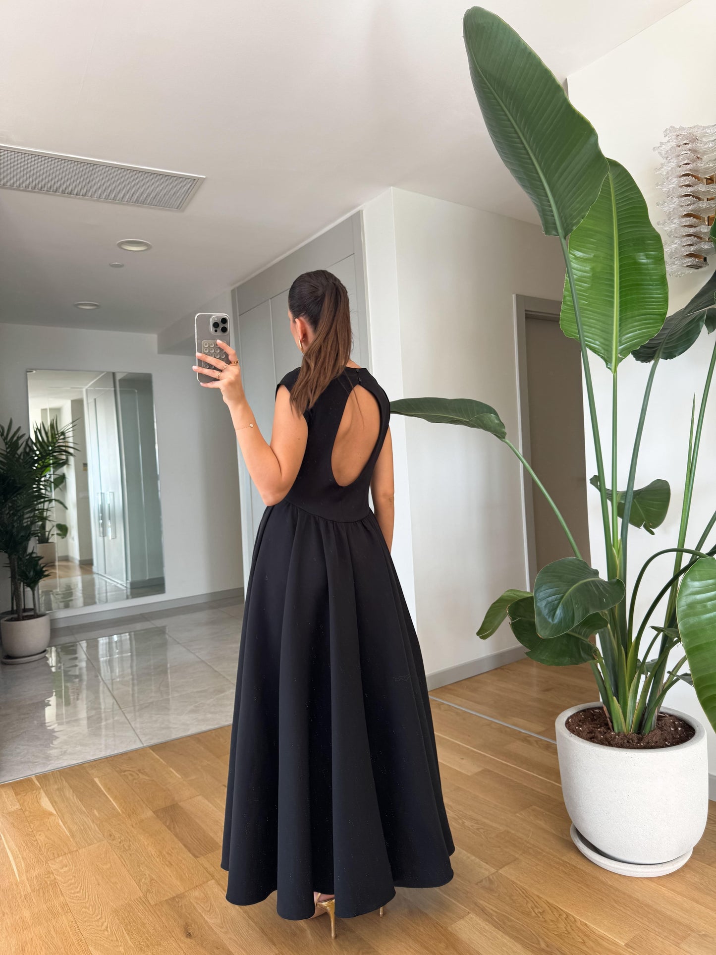 Cap Sleeve A Line Maxi Dress - WOOLX