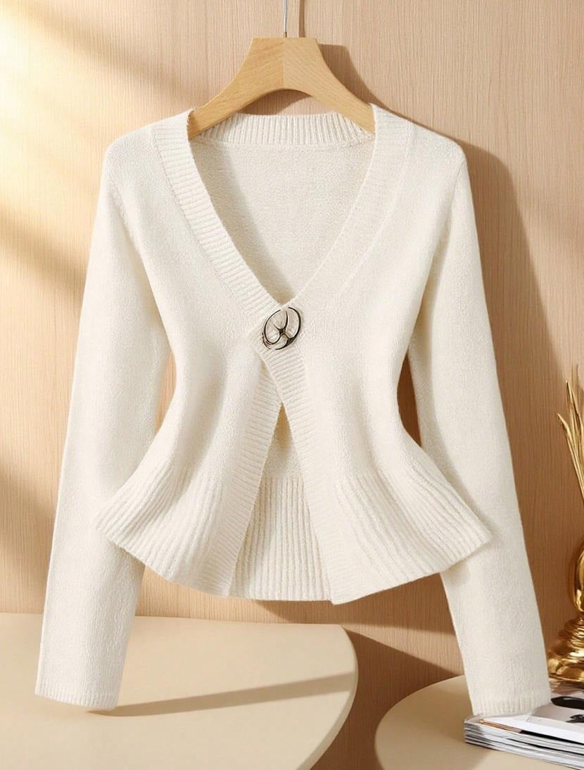 Cozy Plain Long Sleeve Cardigan