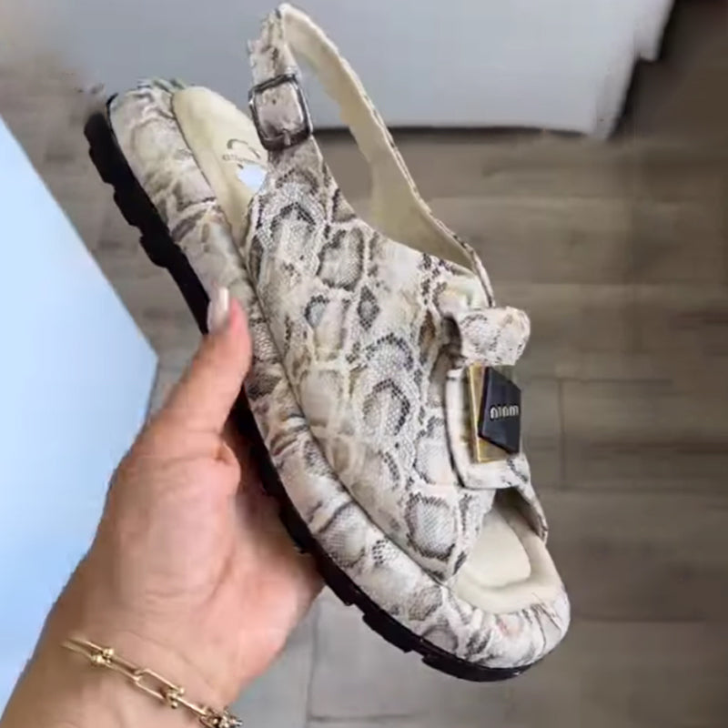 Python Soft-soled Fish-toe Sandals - WOOLX