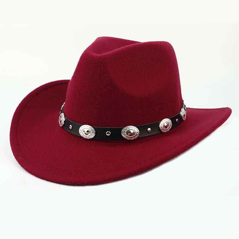 Detachable Belt Buckle Cowboy Cowgirl Hat - WOOLX