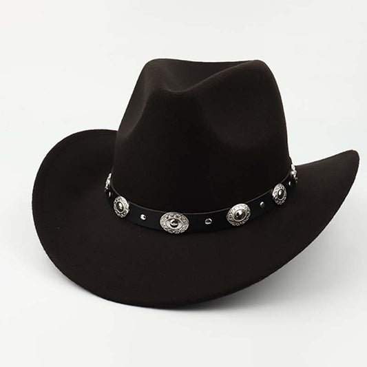Detachable Belt Buckle Cowboy Cowgirl Hat - WOOLX
