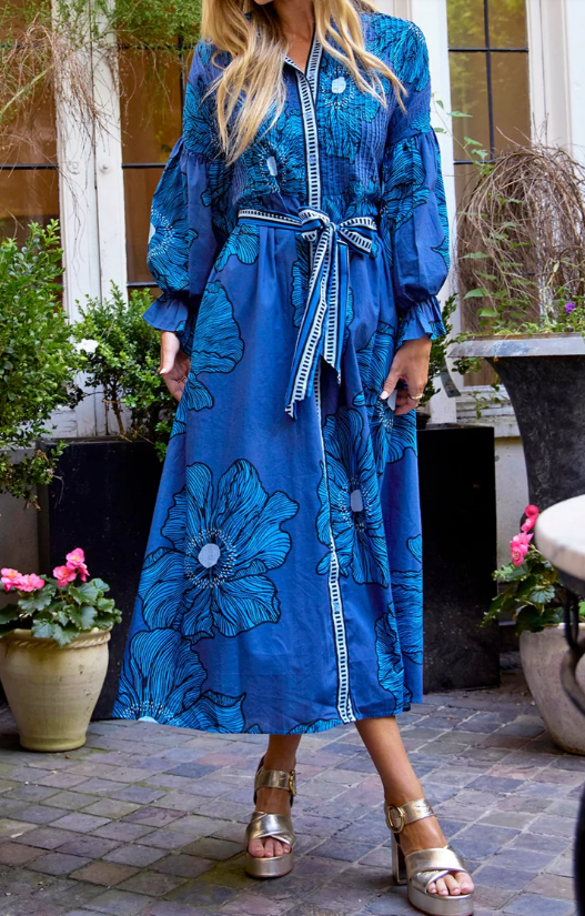 Classy Dress With Lantern Sleeves - WOOLX