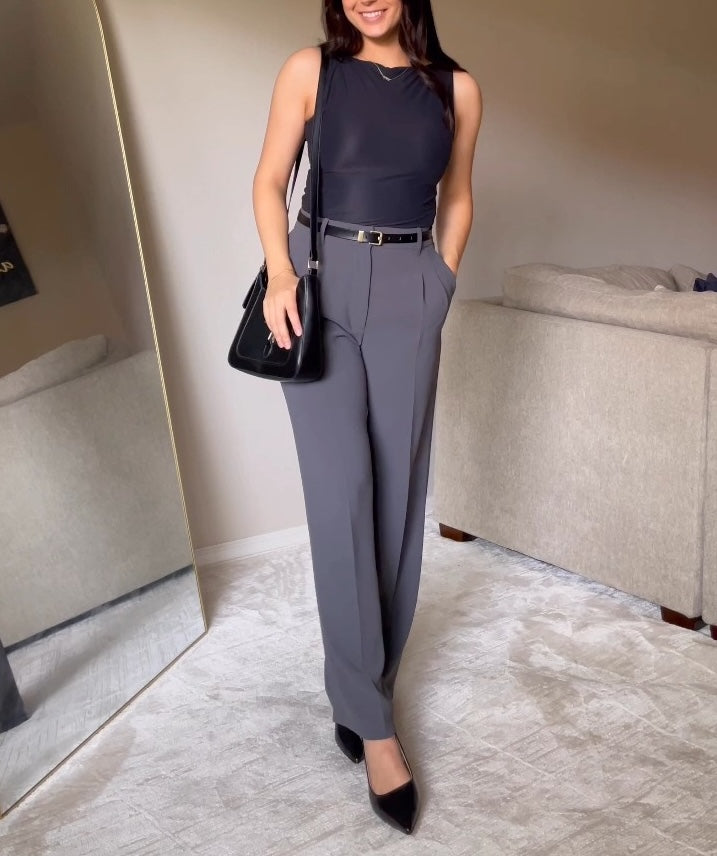 Black Pointed - Toe Slingback Heels - WOOLX