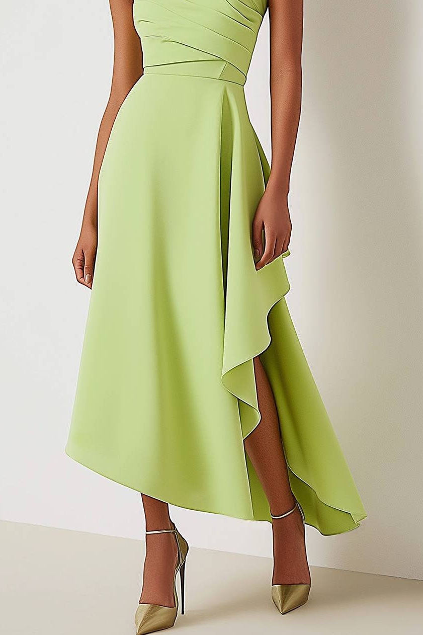 Wedding Guest Party Dress Sage Green Sleeveless Maxi Dress