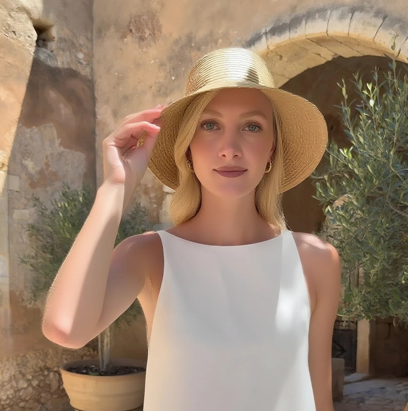 Vintage Style Boater Straw Hat - WOOLX