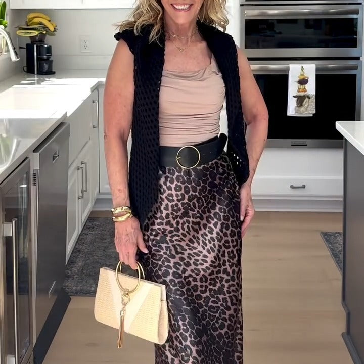 Chic Leopard - Print Maxi Skirt - WOOLX