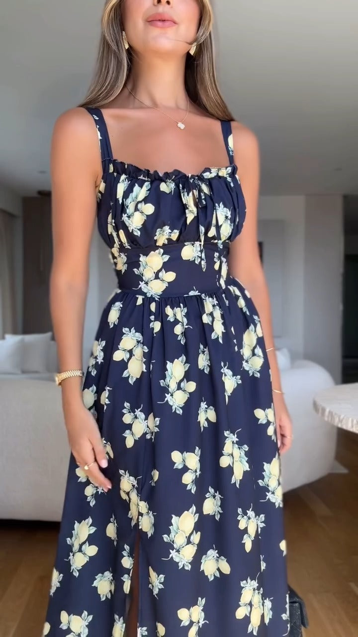 Enchanting Navy Floral Maxi Dress - WOOLX