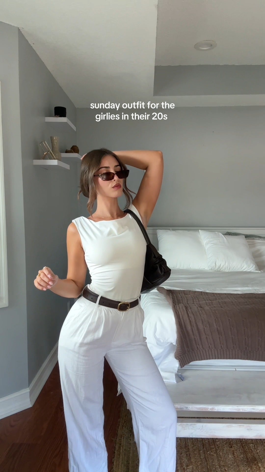 Elegant White Off Shoulder Top And Wide Leg Pants Set - WOOLX