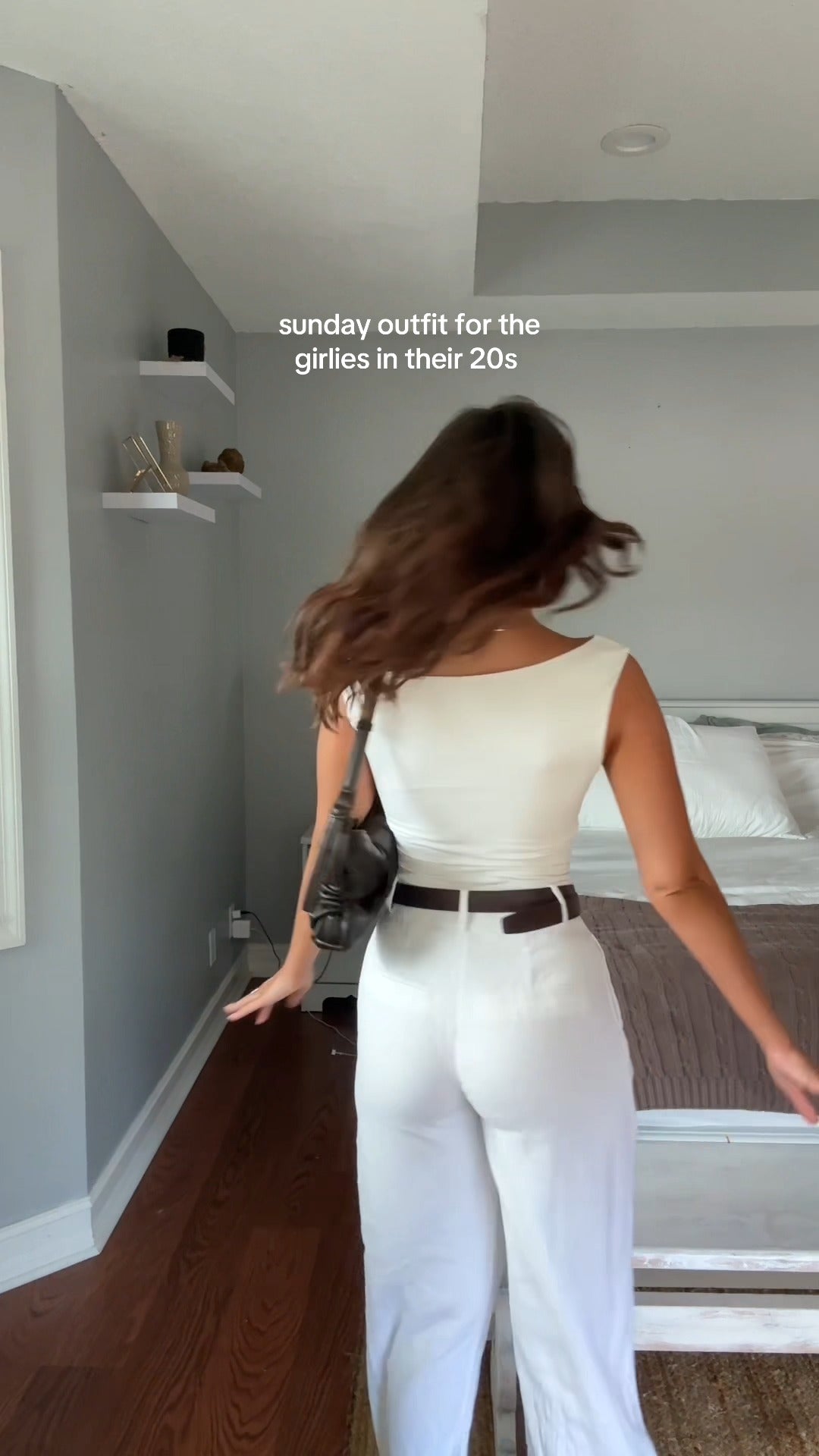 Elegant White Off Shoulder Top And Wide Leg Pants Set - WOOLX