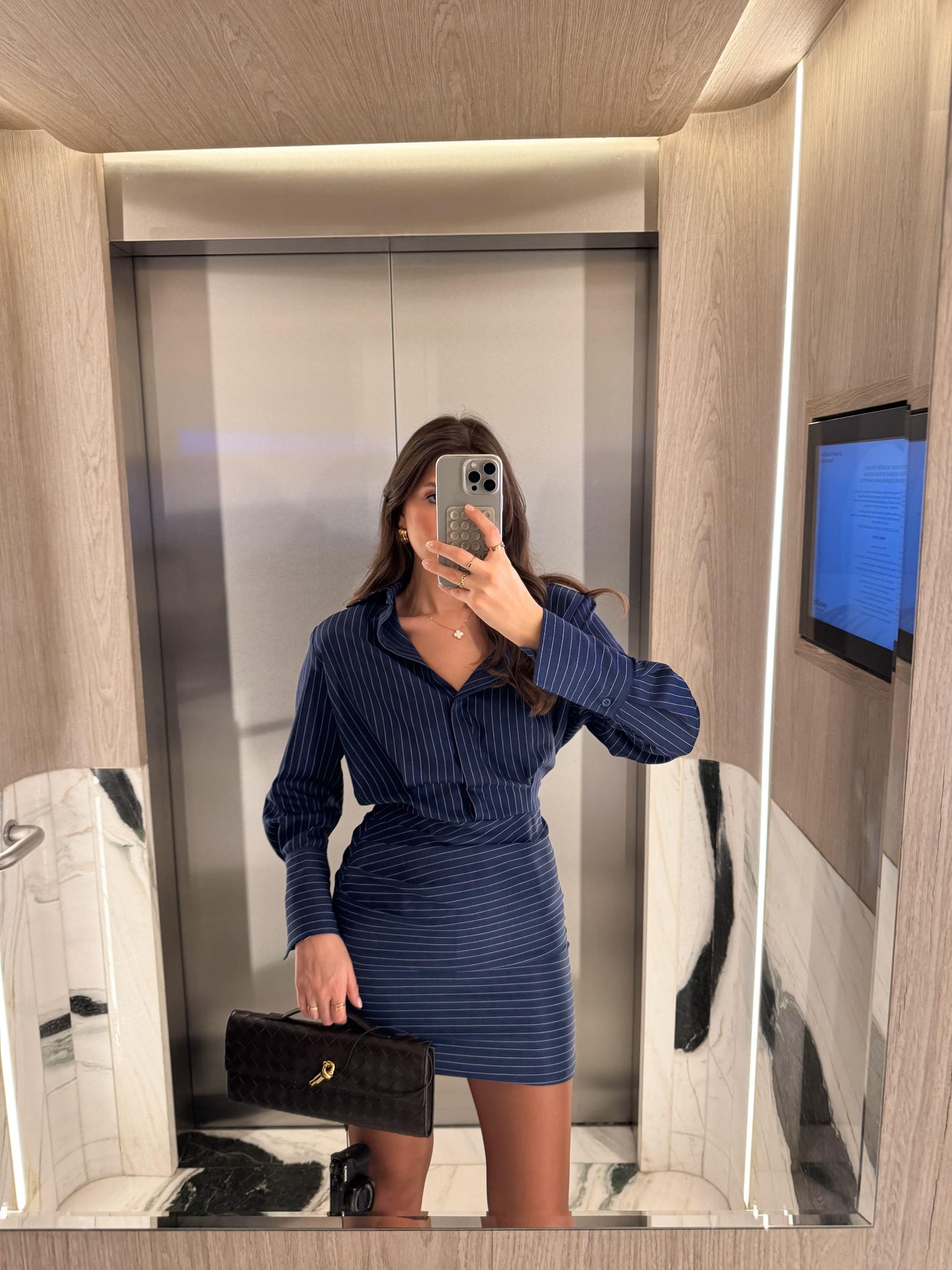 Blue Striped Shirtdress - WOOLX