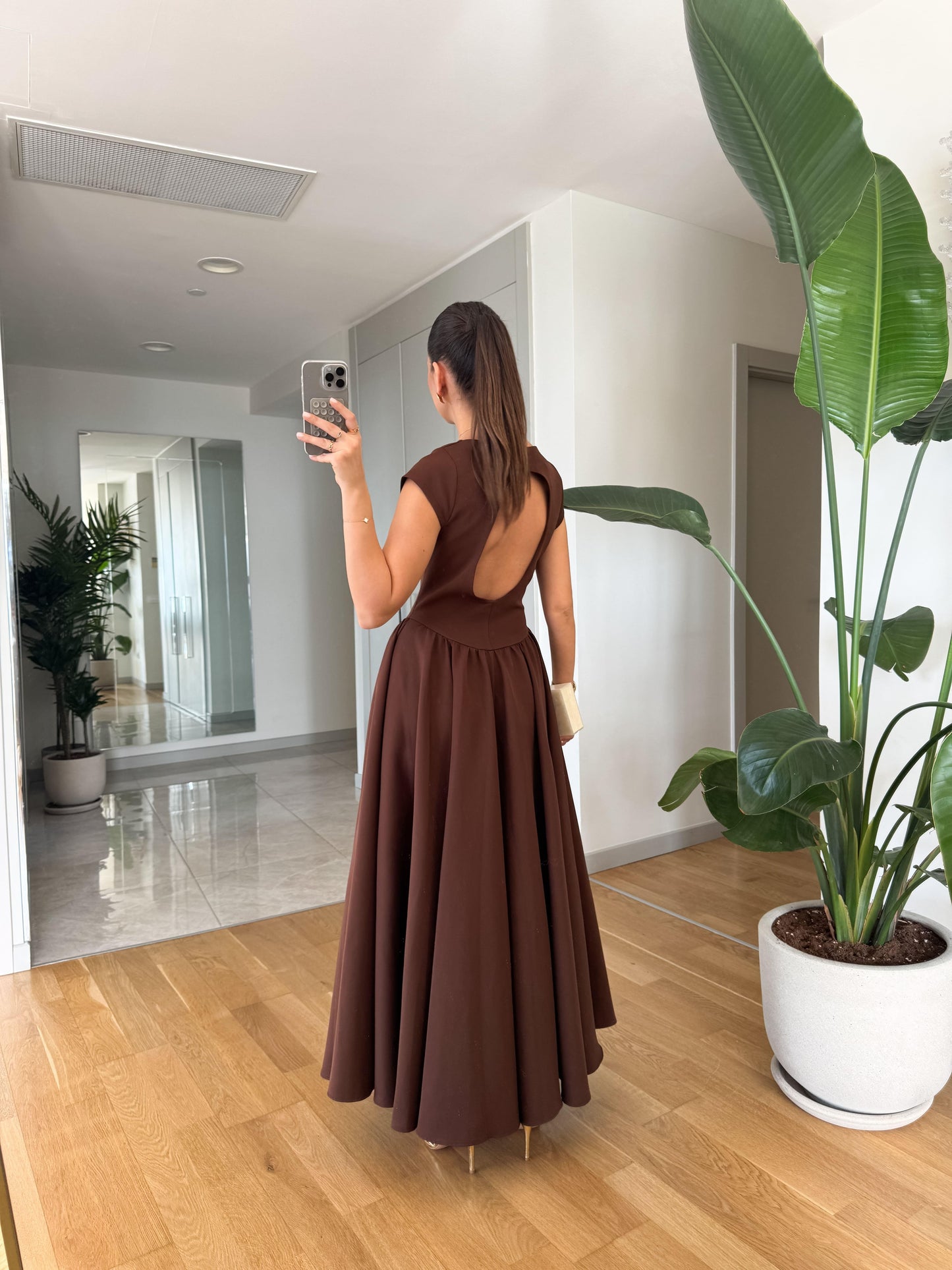 Cap Sleeve A Line Maxi Dress - WOOLX
