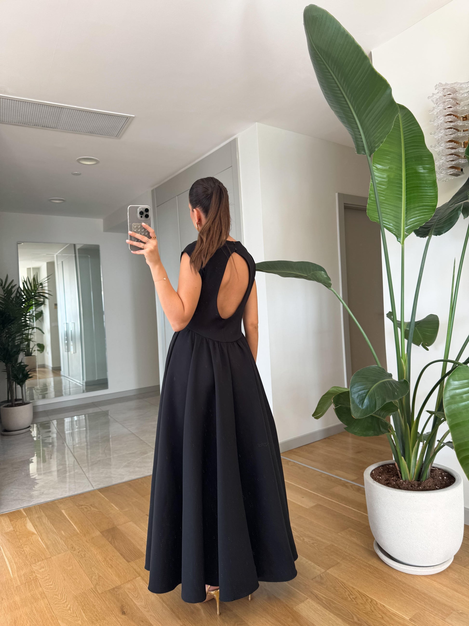 Cap Sleeve A Line Maxi Dress - WOOLX