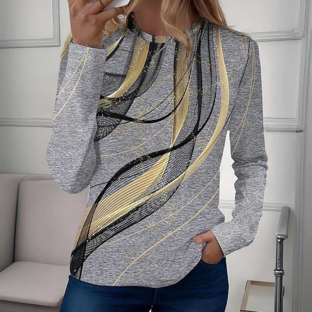 Special Round Neck Long Sleeve Top - WOOLX