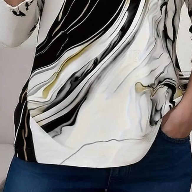 Classy Round Neck Long Sleeve Top - WOOLX