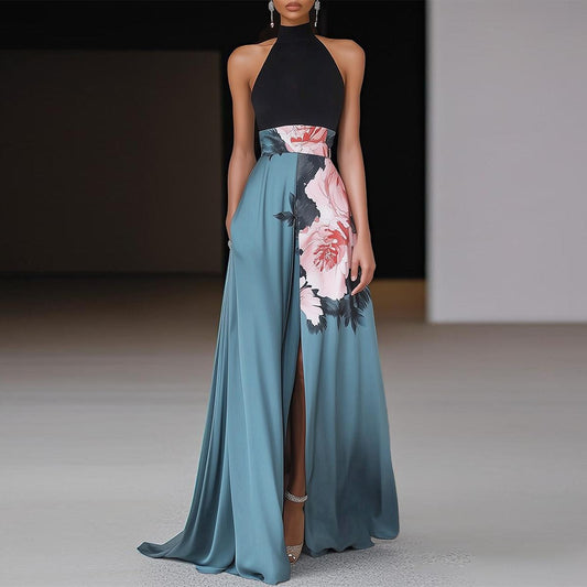 Sexy Halter Sleeveless Maxi Dress