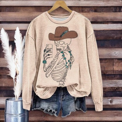 Special Round Neck Long Sleeve Top