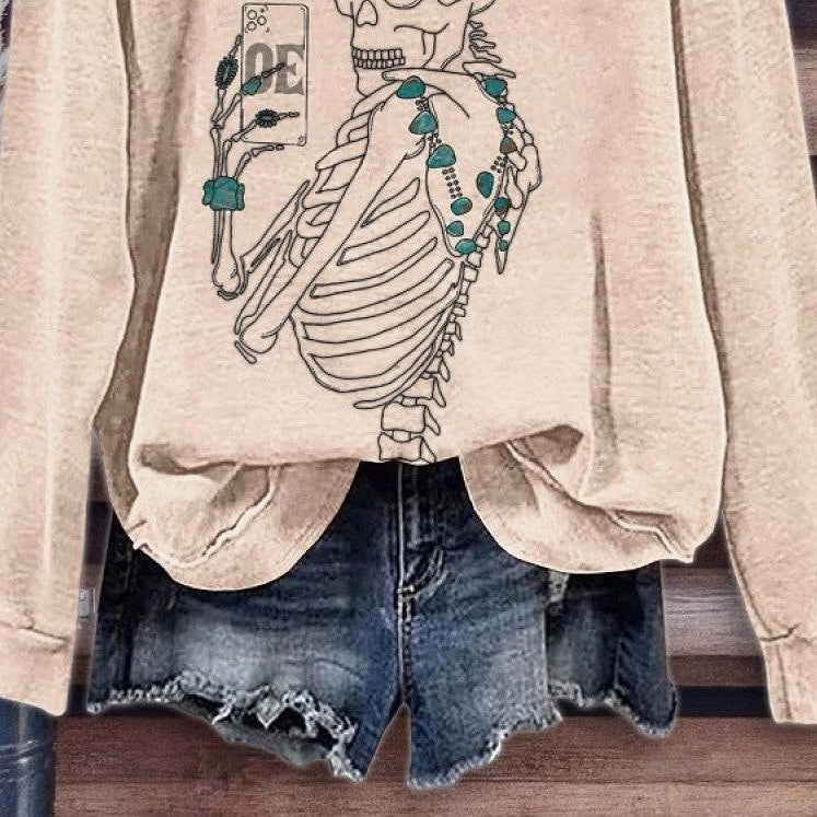 Special Round Neck Long Sleeve Top