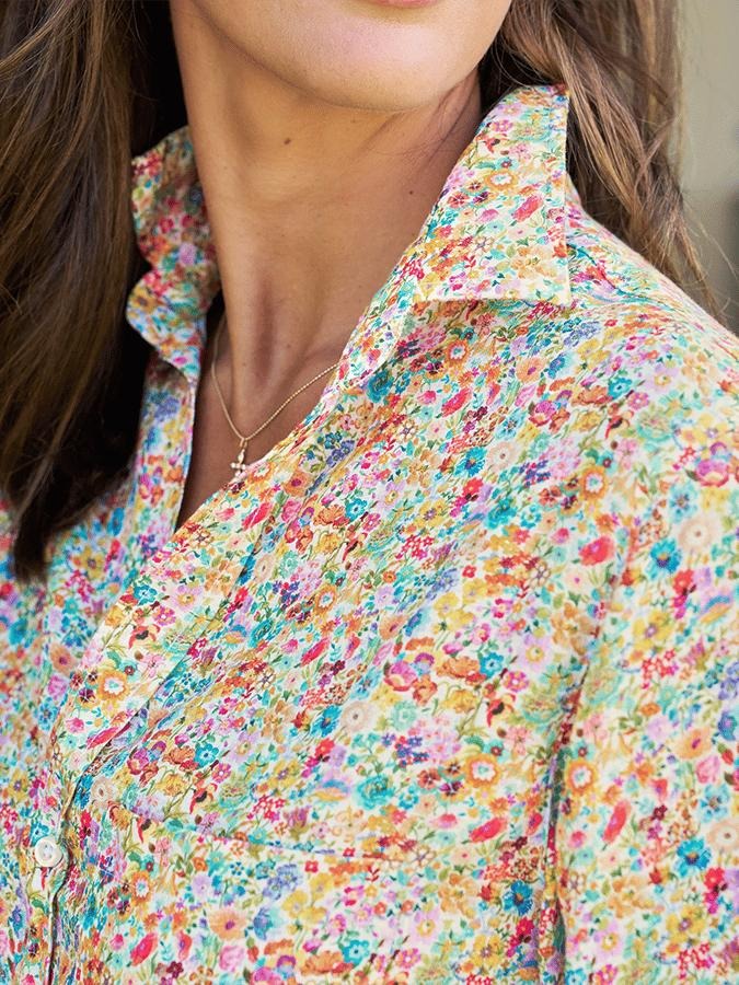 Trendy Collared Long Sleeve Maxi Dress