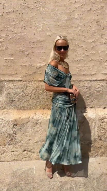 Teal Tie Dye Maxi Dress