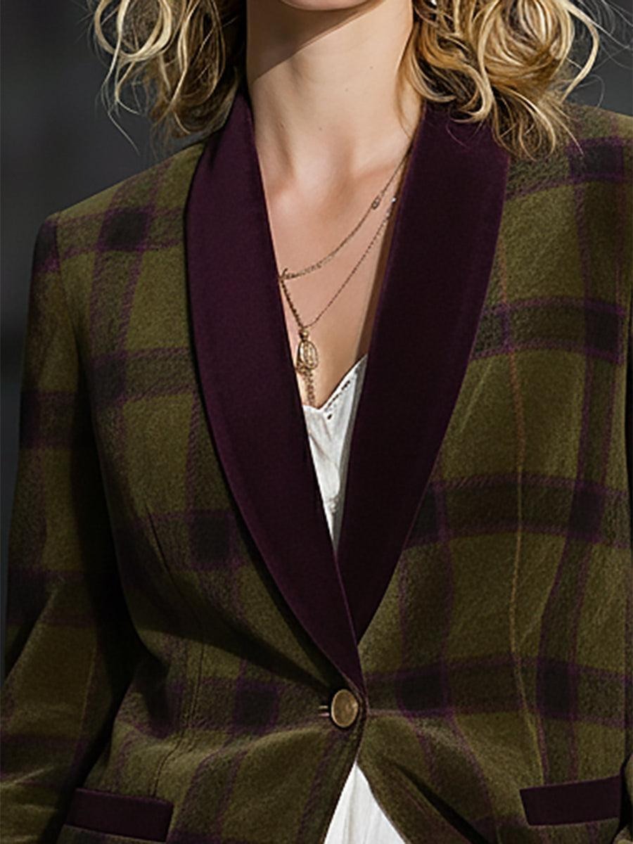 Retro Long Sleeve Check Outerwear