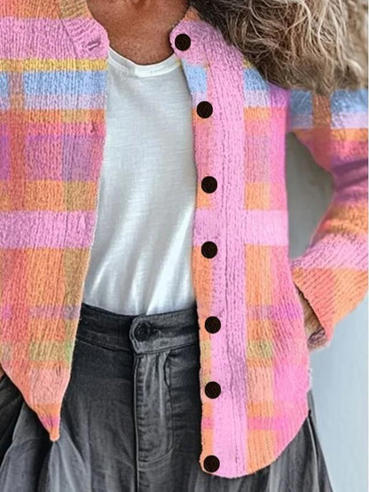 Sweet Pink Long Sleeve Outerwear