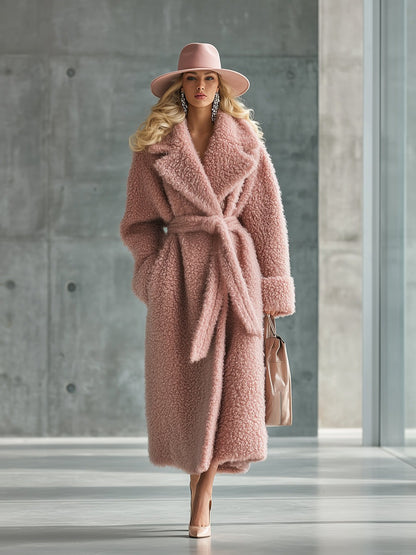 Lazy And Fashionable Pink Teddy Fleece Coat