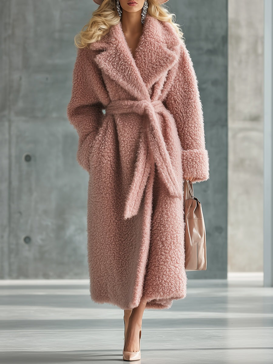 Lazy And Fashionable Pink Teddy Fleece Coat