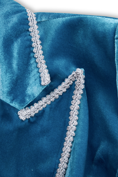 Casual Loose Retro Solid Velvet Set