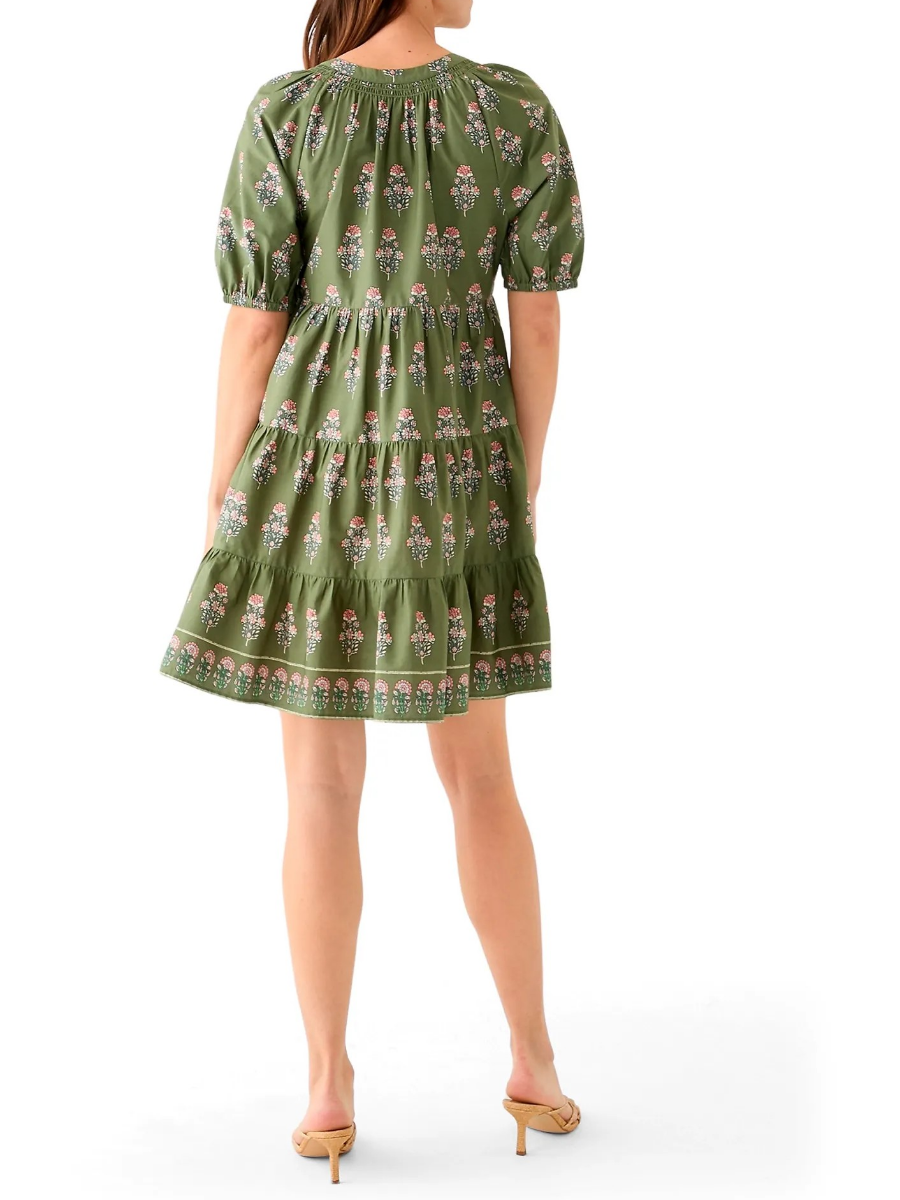 Women's Floral Printed Peasant Dress - WOOLX