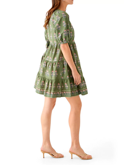 Women's Floral Printed Peasant Dress - WOOLX