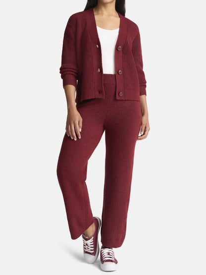 Women's Cardigan & Pants Sweater Set - WOOLX
