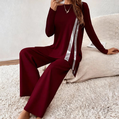 Colorblock Stripe Casual Wear Suit