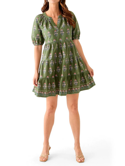 Women's Floral Printed Peasant Dress - WOOLX