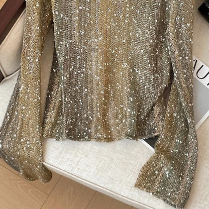 Gorgeous Round Neck Long Sleeve Top