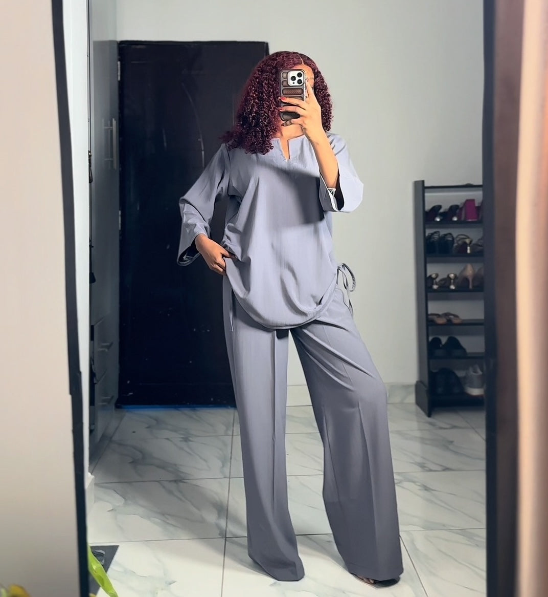 Elegant Grey Loungewear Set - WOOLX