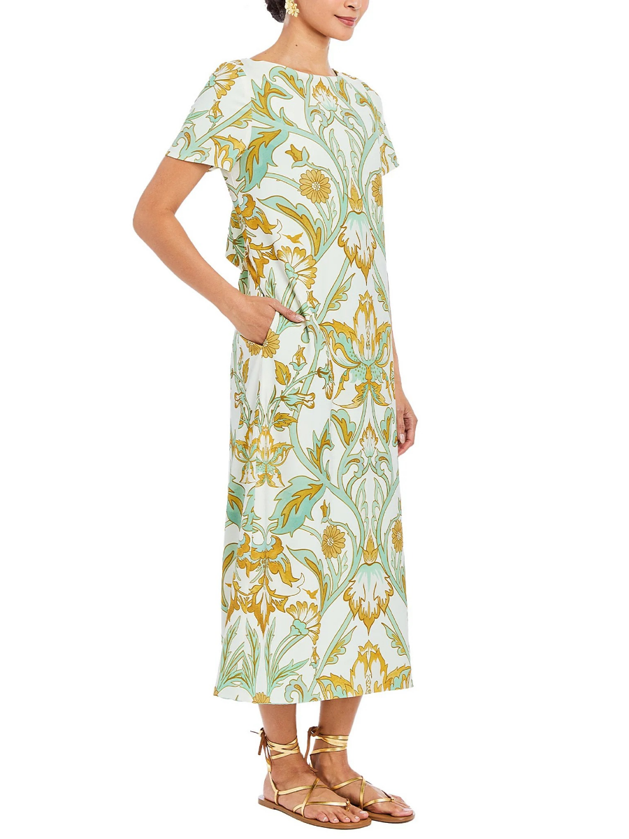 Adria Convertible Stretch Crepe Bow Tie Detail Midi Dress - WOOLX