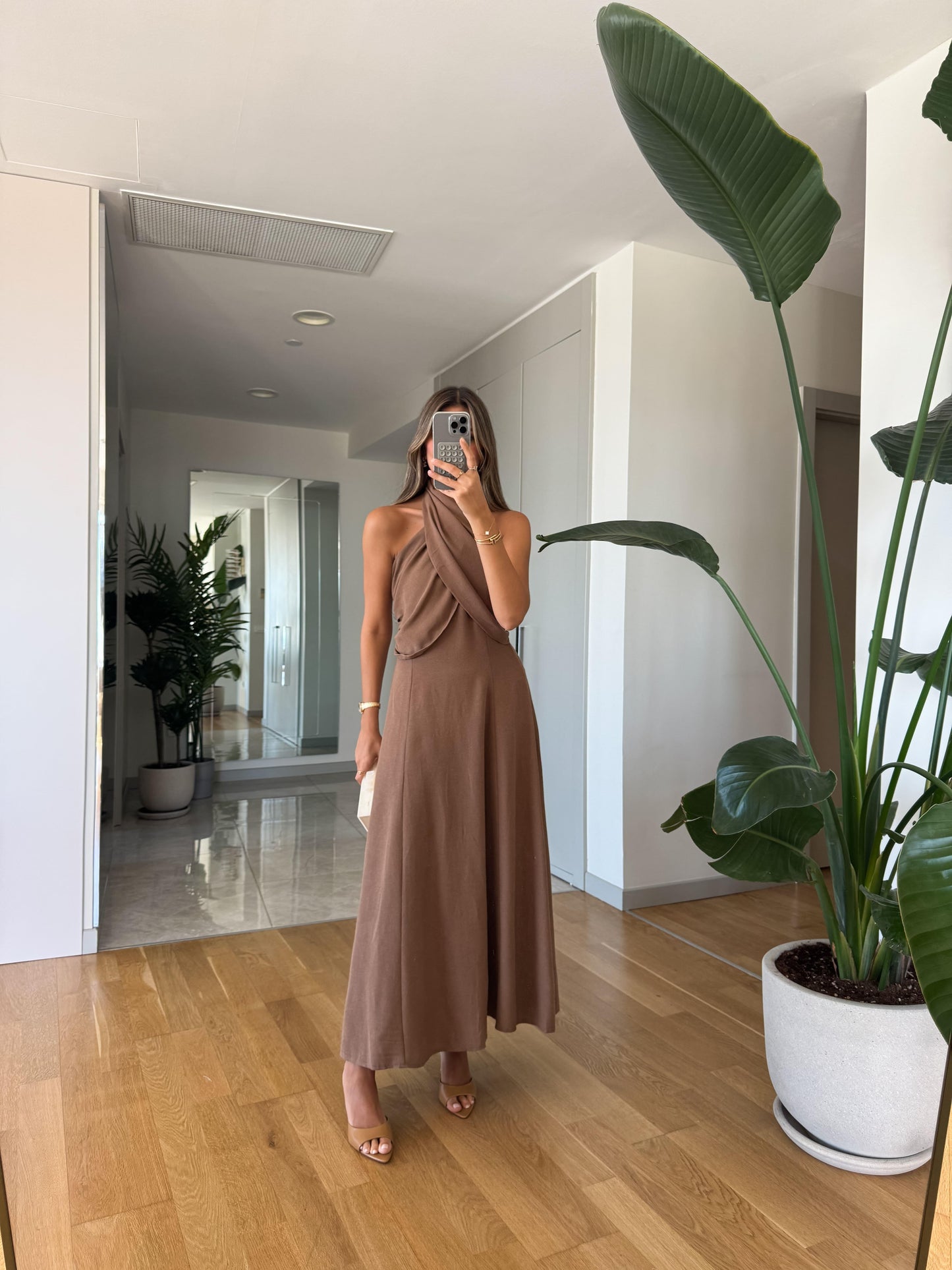 Stunning Red Halter - Neck Maxi Dress - WOOLX