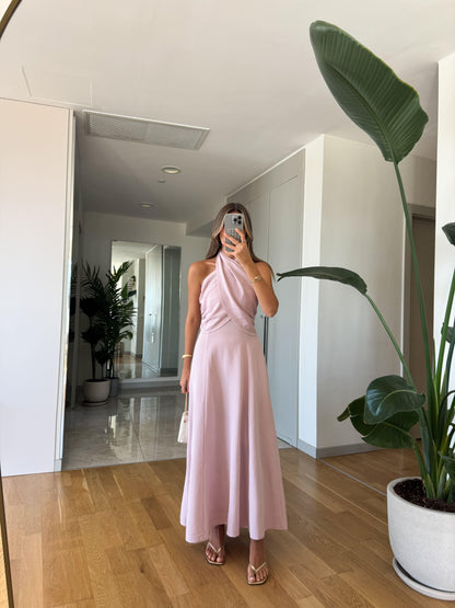 Stunning Red Halter - Neck Maxi Dress - WOOLX